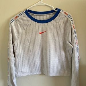 White Nike workout long sleeve